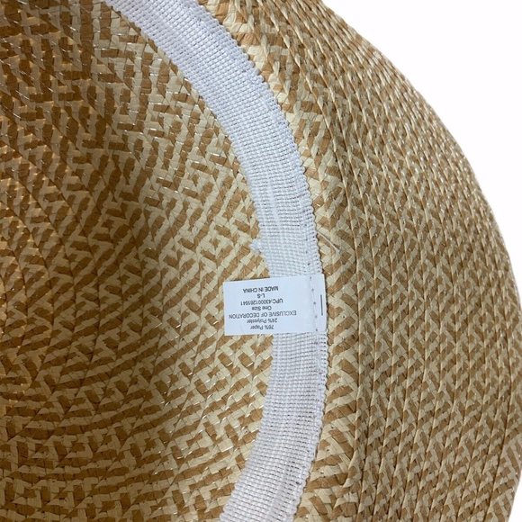 Floppy Sunhat w/Brown Accent Ribbon One Size - Picture 4 of 4